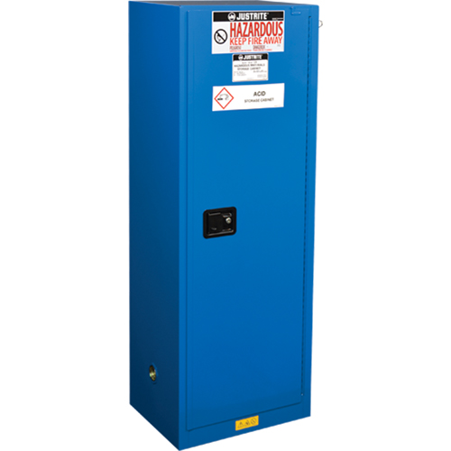 Armoires &eacute;troites doubl&eacute;es pour rangement de mati&egrave;res dangereuses Chem-Cor, 22 gal., 23,25" x 65" x 18" Mukwa Safety Services