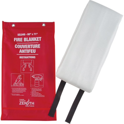 Fire Blanket, Fibreglass, 60"W x 71"L Mukwa Safety Services