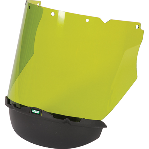 V-Gard&reg; Visor with Chin Protector for Arc Flash Application, Polycarbonate, Green Tint Mukwa Safety Services