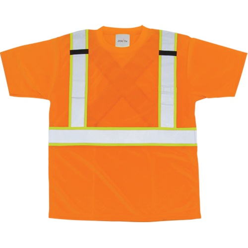CSA Compliant T-Shirt, Polyester, Large, Orange Mukwa Safety Services