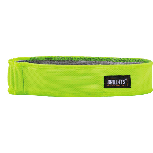 Chill-Its&reg; 6605 Cooling Headband, High Visibilty Lime-Yellow Mukwa Safety Services