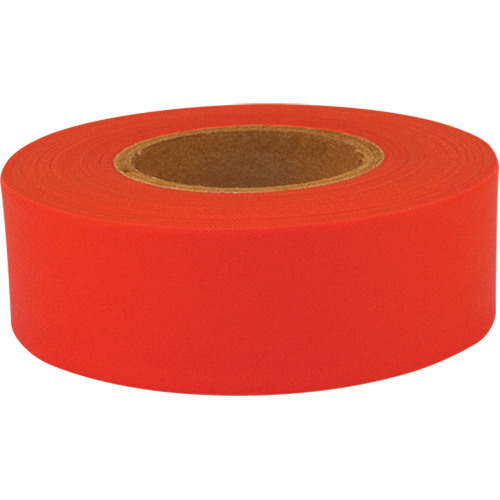 Sub-Zero Flagging Tape, 1.2" W x 150' L, Fluorescent Red Mukwa Safety Services