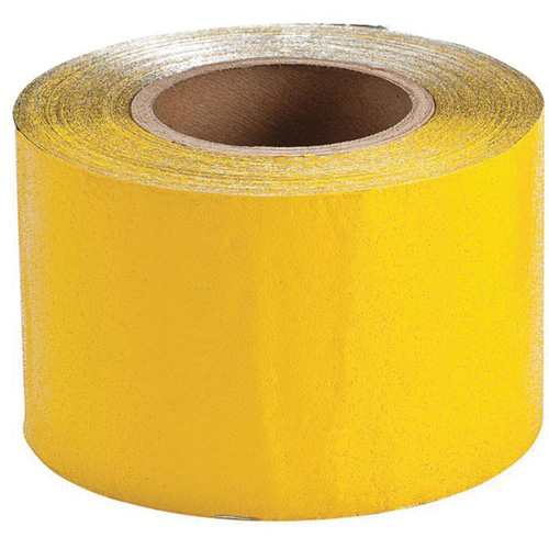 Ruban de marquage temporaire pour la chauss&eacute;e, 4" x 150', Vinyle, Jaune Mukwa Safety Services