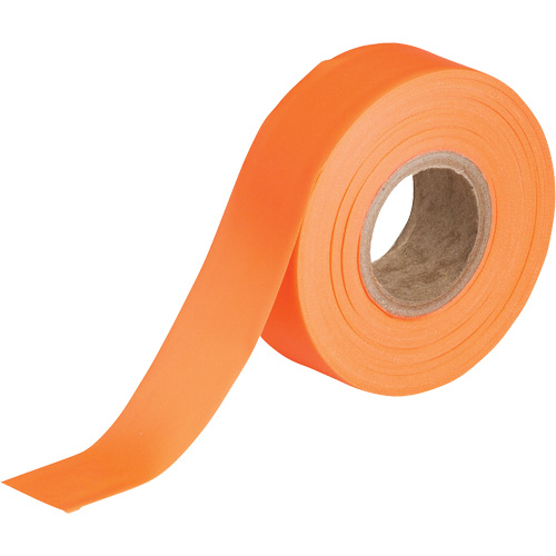 Flagging Tape, 1.188" W x 150' L, Fluorescent Orange Mukwa Safety Services