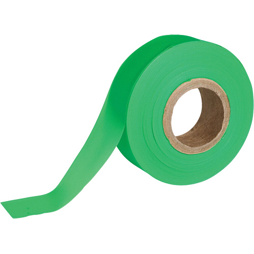Flagging Tape, 1.188" W x 150' L, Fluorescent Green Mukwa Safety Services
