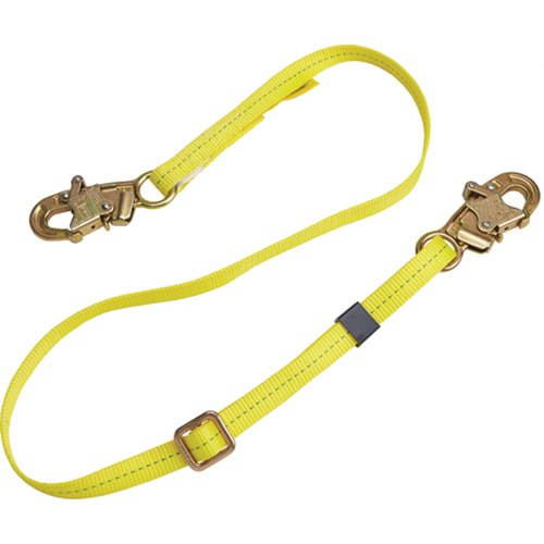 Longe de positionnement r&eacute;glable &agrave; sangle, 1 branches, 6', Classe CSA B, Polyester Mukwa Safety Services