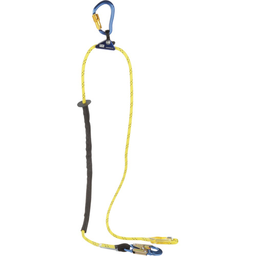 Longe de positionnement r&eacute;glable &agrave; corde pour grimpeur, 1 branches, 8', Classe CSA F, Nylon Mukwa Safety Services