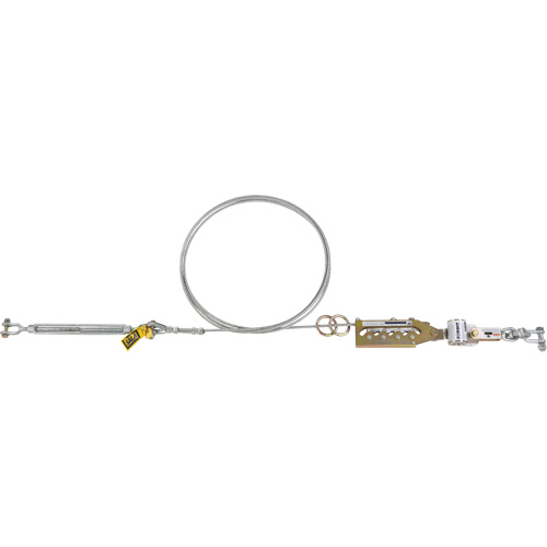 Syst&egrave;me de c&acirc;ble de s&eacute;curit&eacute; horizontal Sayfline, C&acirc;ble galvanis&eacute; Mukwa Safety Services