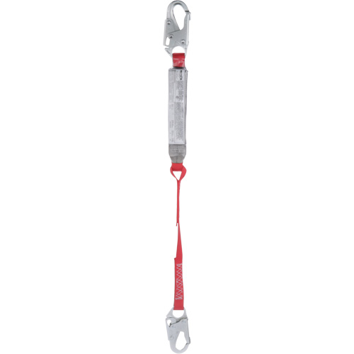 Pro Shock Absorbing Lanyard, 3', Locking Snap Hook Center, Locking Snap Hook Leg Ends, Polyester Mukwa Safety Services