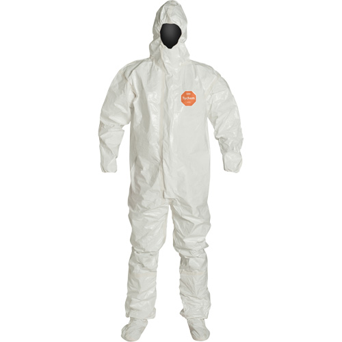 Combinaison &agrave; capuchon, Tychem 4000, Moyen, Blanc Mukwa Safety Services