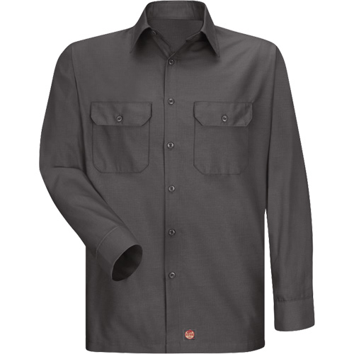 Chemise &agrave; manches longues en tissu ind&eacute;chirable, Hommes, 3T-Grand, Charbon Mukwa Safety Services