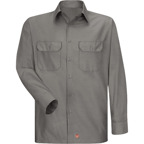 Chemise &agrave; manches longues en tissu ind&eacute;chirable, Hommes, 3T-Grand, Gris Mukwa Safety Services