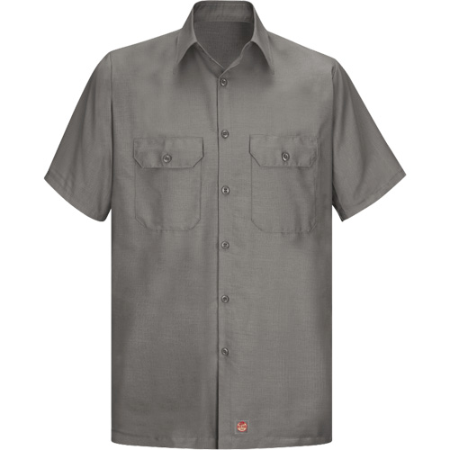 Chemise &agrave; manches courtes en tissu ind&eacute;chirable, Hommes, 3T-Grand, Gris Mukwa Safety Services