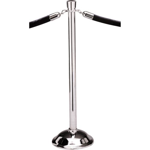 Poteaux portatifs, Hauteur de 39", Chrome poli Mukwa Safety Services
