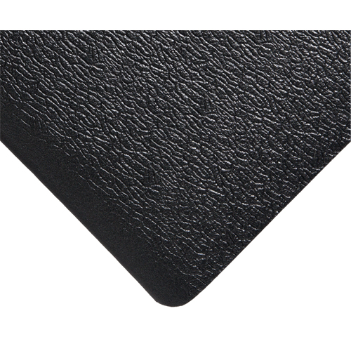 Deluxe Soft Step No. 444 Mats, Pebbled, 3' x 5' x 5/8", Black, PVC Sponge Mukwa Safety Services