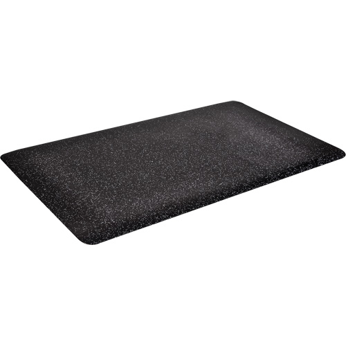 Tapis antimicrobiens WD Foodmaster, Lisse, 2' x 3' x 9/16", Noir, Mousse de vinyle Mukwa Safety Services