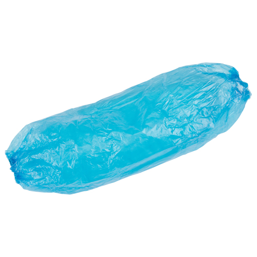 Manchettes jetables, Longueur de 18", Poly&eacute;thyl&egrave;ne, Bleu Mukwa Safety Services