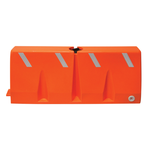 Barri&egrave;res de circulation, Rempli d'eau, 62,25 lo x 24" h, Orange Mukwa Safety Services
