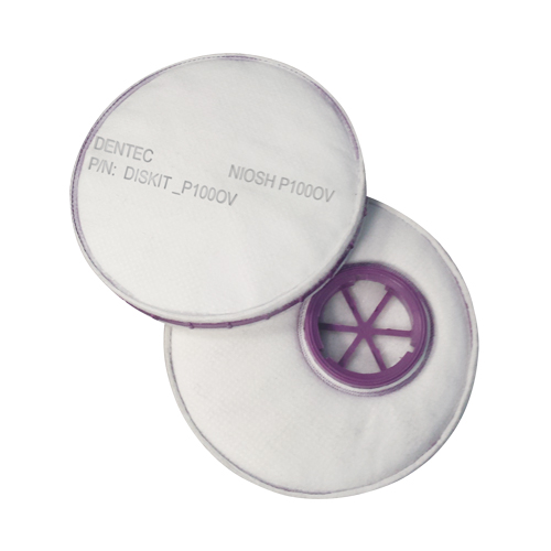 Filtre pour respirateur Diskit, Filtre contre les particules avec suppresion de vapeurs nuisibles, Vapeur organique/Filtre P100 Mukwa Safety Services