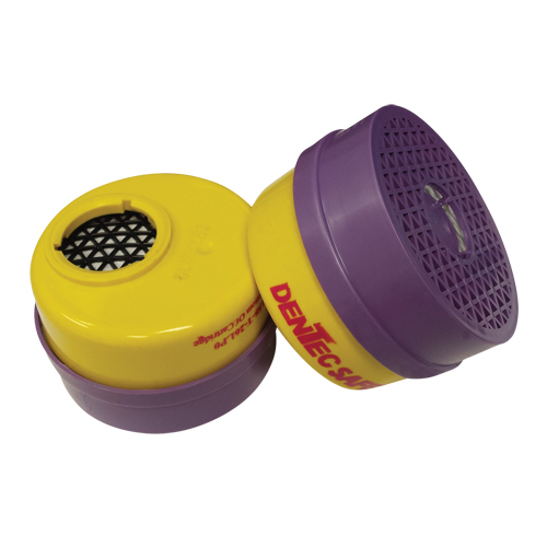 Cartouche pour respirateur, Combinaison cartouche et filtre contre les particules pour gaz/vapeurs, Gaz acide/Vapeur organique/Filtre P100 Mukwa Safety Services
