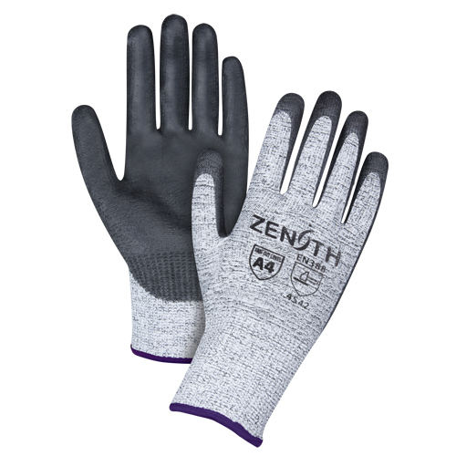 Seamless Stretch Cut-Resistant Gloves, Size 6/X-Small, 13 Gauge, Polyurethane Coated, HPPE Shell, ANSI/ISEA 105 Level 4/EN 388 Level 5 Mukwa Safety Services