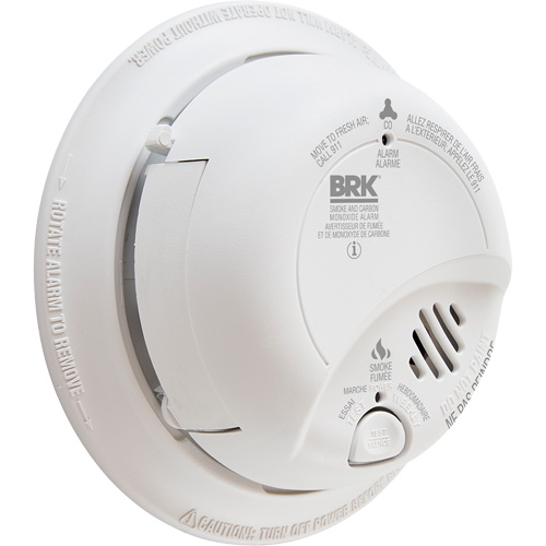 Ionization Smoke & Carbon Monoxide Combination Alarm, Battery Operated/Hardwired Mukwa Safety Services