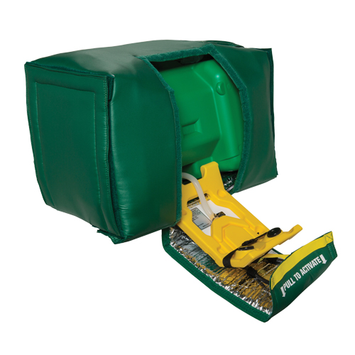 Douche oculaire portative, eau ti&egrave;de, Aliment&eacute; par gravit&eacute;, Capacit&eacute; 9 gal., Conformit&eacute; ANSI Z358.1 Mukwa Safety Services