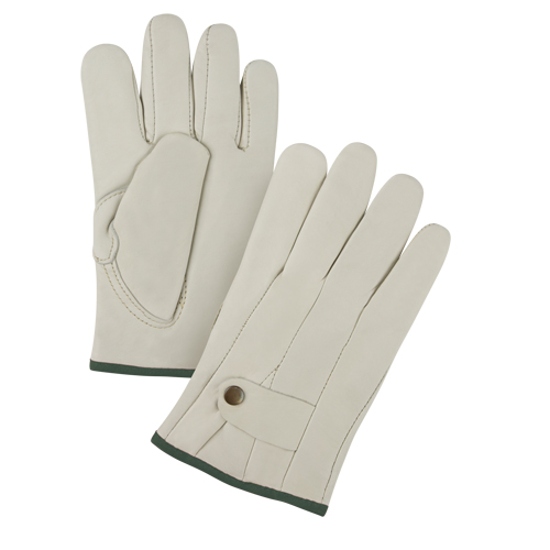 Gants de cordeur doubl&eacute;s pour l'hiver de premi&egrave;re qualit&eacute;, Moyen, Paume Cuir fleur de vache, Doubleure Molleton Mukwa Safety Services