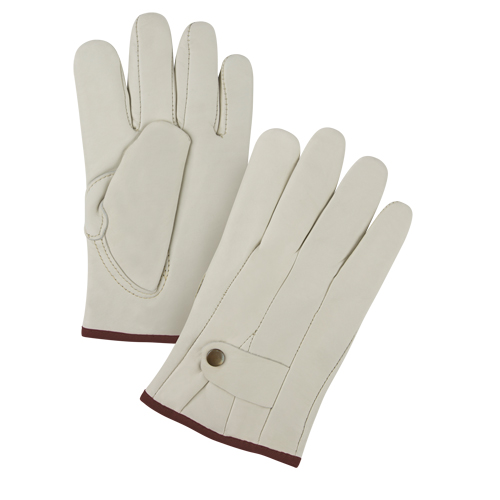 Gants de cordeur doubl&eacute;s pour l'hiver de premi&egrave;re qualit&eacute;, Grand, Paume Cuir fleur de vache, Doubleure Molleton Mukwa Safety Services