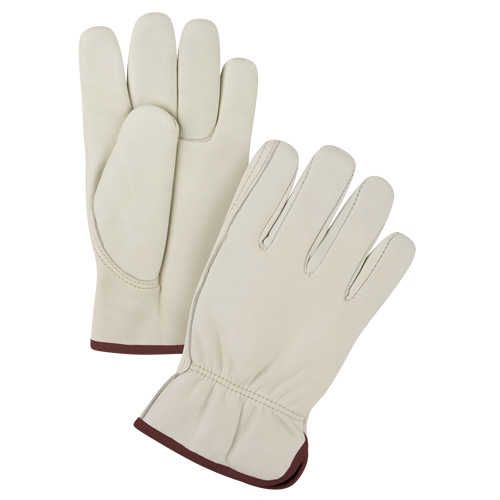 Premium Driver's Gloves, Large, Grain Cowhide Palm Mukwa Safety Services