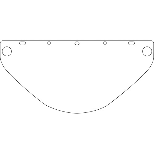 Dynamic Die Cut Faceshield Visor, PETG, Clear Tint Mukwa Safety Services