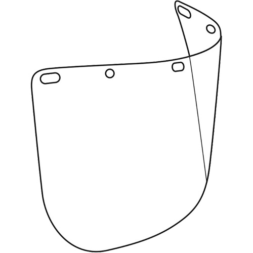 Dynamic Die Cut Faceshield Visor, Polycarbonate, Clear Tint Mukwa Safety Services
