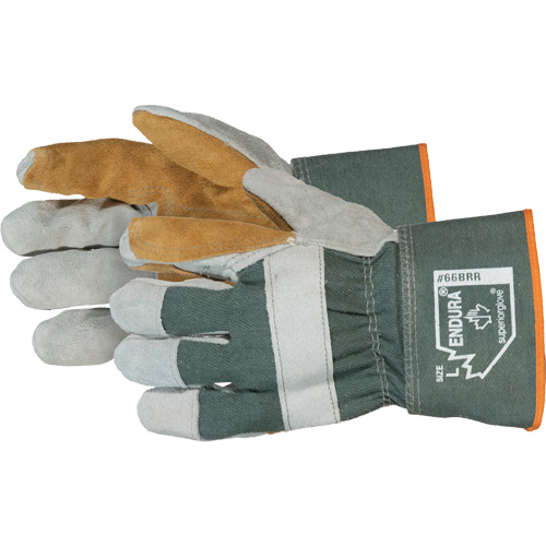 Gants dajusteur avec paume double Endura, Taille unique, Paume en Cuir de vache refendu Mukwa Safety Services