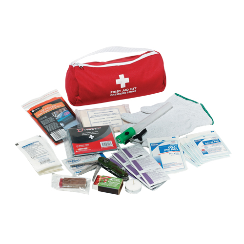 Trousse de premiers soins pour auto Dynamic, Dispositif m&eacute;dical Classe 1, Sac en nylon Mukwa Safety Services