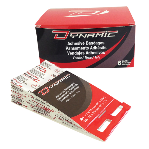 Dynamic Adhesive Bandage Dispenser Refill, Fingertip, 3", Fabric, Non-Sterile Mukwa Safety Services