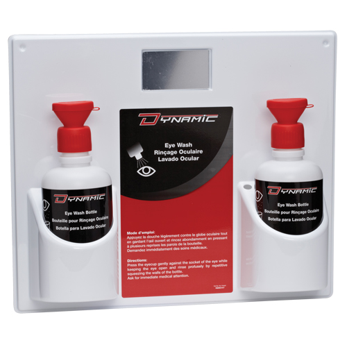 Douche oculaire avec bouteilles vides Dynamic, Double Mukwa Safety Services