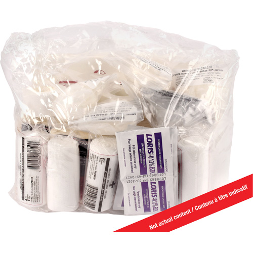 Ensemble de recharge pour trousse de premiers soins Dynamic, R&eacute;pond &agrave; la norme CSA Z1220-17 type 3 environnements &agrave; haut risque, Grand (51-100 travailleurs), Classe 1 Mukwa Safety Services