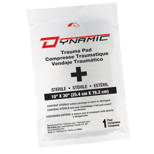 Dynamic Trauma Gauze, Pad, 10" L x 30" W, Sterile, Medical Device Class 1 Mukwa Safety Services