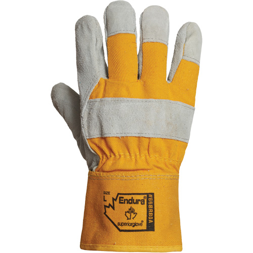 Gants d'ajusteur pour l'hiver Endura, Grand, Paume en Cuir refendu, Doublure en Boa Mukwa Safety Services