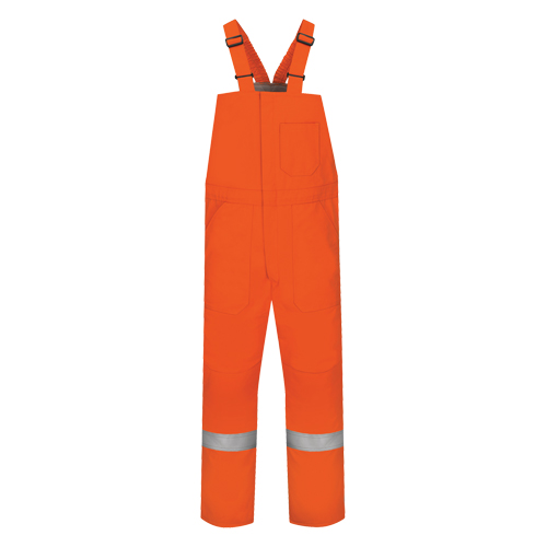 Excel FR&reg; Comfortouch&reg; Deluxe Bib Overalls, Small, Orange Mukwa Safety Services