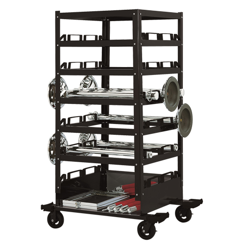 Chariot de rangement &agrave; six &eacute;tages, Acier Mukwa Safety Services