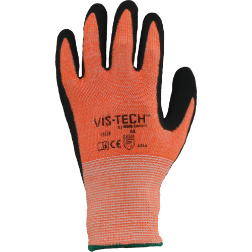 Vis-Tech Y9294 Cut Resistant Gloves, Size 6/X-Small, 13 Gauge, Polyurethane Coated, Stainless Steel Shell, ANSI/ISEA 105 Level 4 Mukwa Safety Services