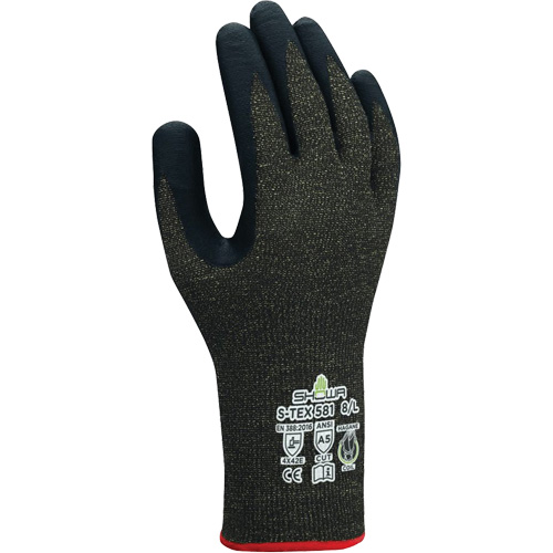 Gants r&eacute;sistants aux coupures S-TEX 581, Taille 6/Petit, Calibre 13, Rev&ecirc;tement Mousse de nitrile, Enveloppe en Acier inoxydable/Kevlar, ANSI/ISEA 105 niveau 5/EN 388 niveau E Mukwa Safety Services