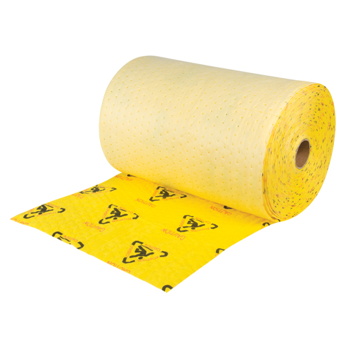 Premium Caution Rolls, Heavyweight, 150' L x 24" W, 37.6 gal. Absorbancy Mukwa Safety Services