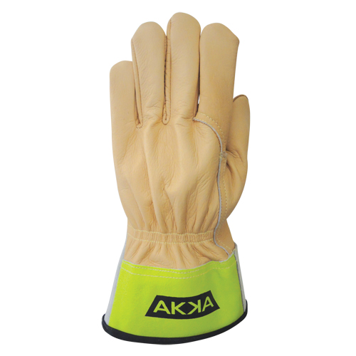Lineman's Gloves, Small, Grain Cowhide Palm Mukwa Safety Services