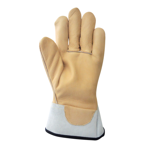 Lineman's Gloves, Small, Grain Cowhide Palm Mukwa Safety Services
