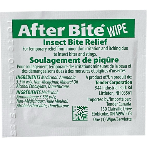 Tampons pour soulagement des piqûres d'insectes After Bite Mukwa Safety Services