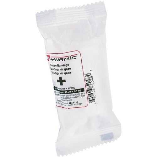 Bandages de gaze Dynamic, Rouleau, 30' lo x 2" la, St&eacute;rile, Dispositif m&eacute;dical Classe 1 Mukwa Safety Services
