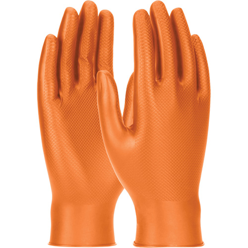 Gants jetables ambidextres Grippaz Skins, Petit, Nitrile, 6 mils, Sans poudre, Orange Mukwa Safety Services
