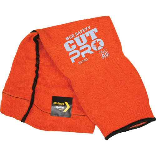 Memphis&reg; Sleeves With Thumb Hole, Kevlar&reg;, 14", ASTM ANSI Level A5, Orange Mukwa Safety Services